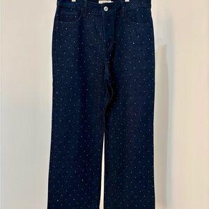 Oraije Paris Dark Blue Sparkle Jeans